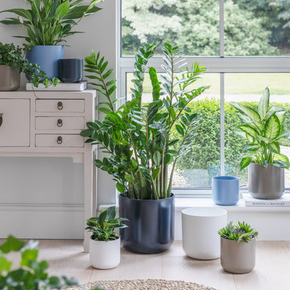 Lisbon Planter Powder Blue H26Cm D26Cm - Skandi London
