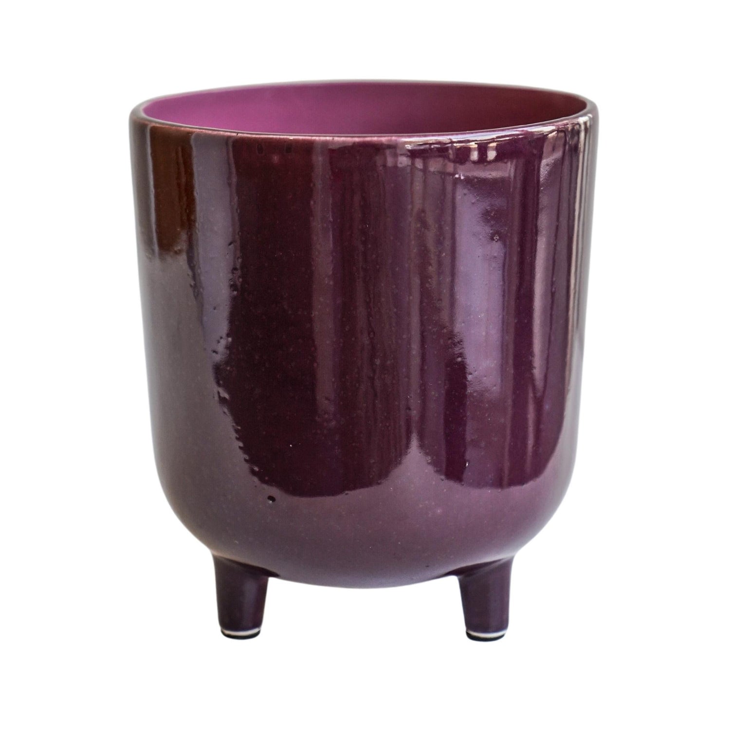 Alfta Mulberry Speckled Planter Medium - Medium - Skandi London