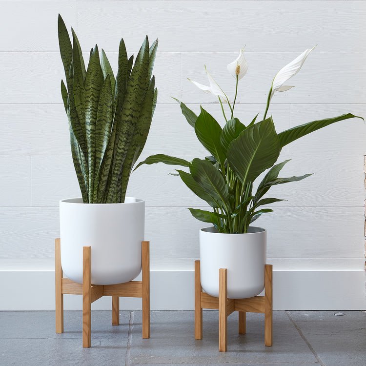 Lisbon Planter White H26Cm D26Cm - Skandi London