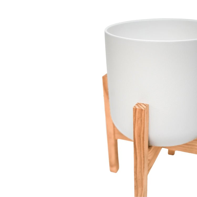Lisbon Pot and Stand White 20.5Cm - Skandi London