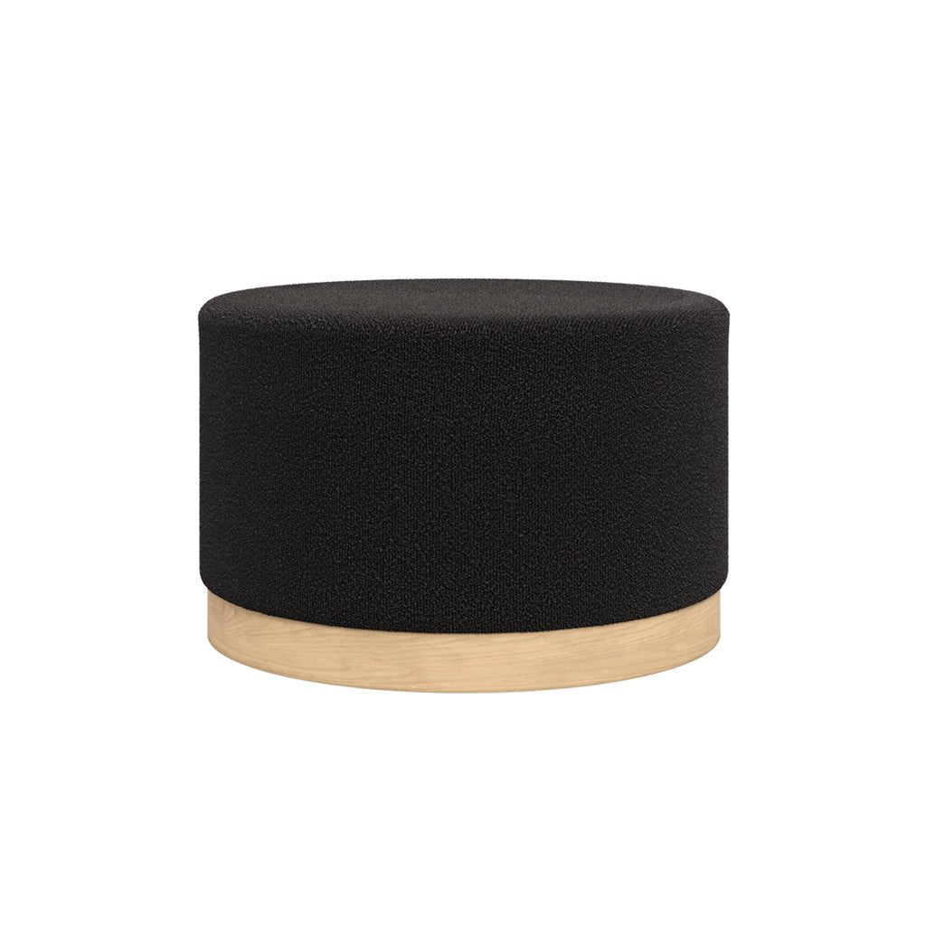 Soho Nordic Pouffe Black Boucle & Natural Large - Skandi London