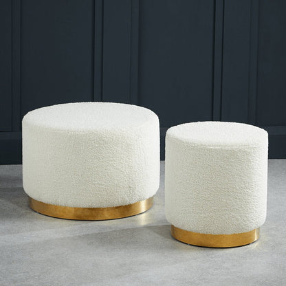 Soho Nordic Pouffe Ted Fabric Small - Skandi London
