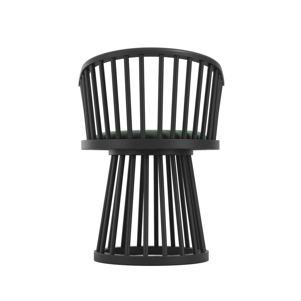 Nova Forest Green & Black Dining Chair - Skandi London