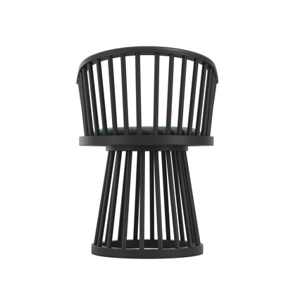 Nova Forest Green & Black Dining Chair - Skandi London