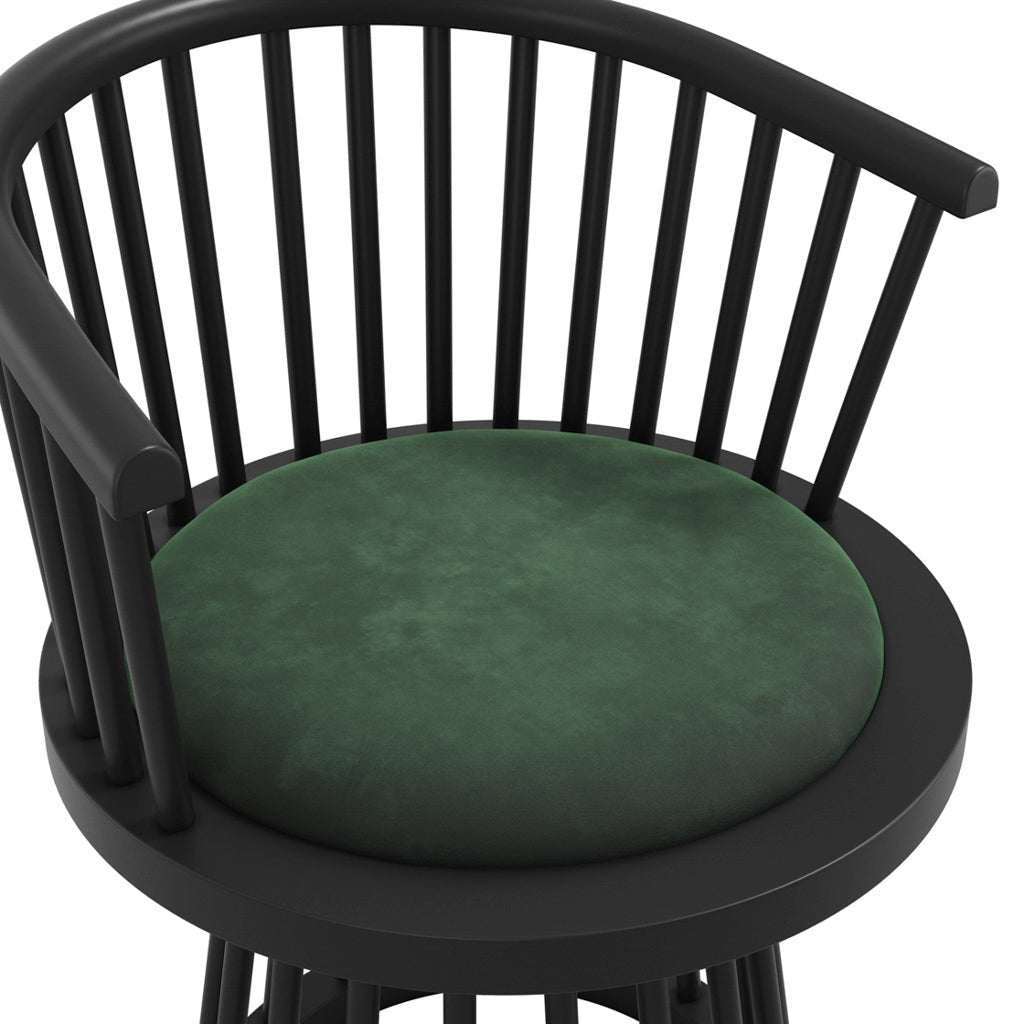 Nova Forest Green & Black Dining Chair - Skandi London