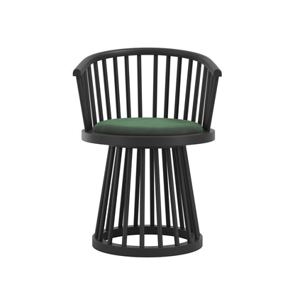 Nova Forest Green & Black Dining Chair - Skandi London
