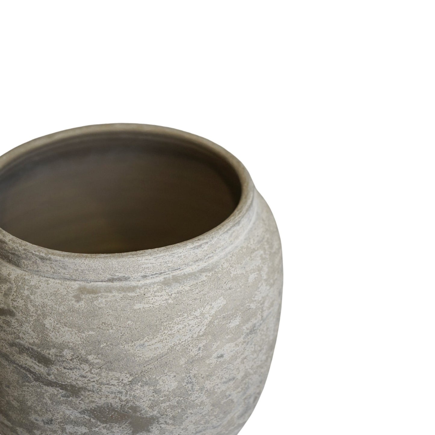 Milos Rustic Round Planter H29cm D26cm - Skandi London
