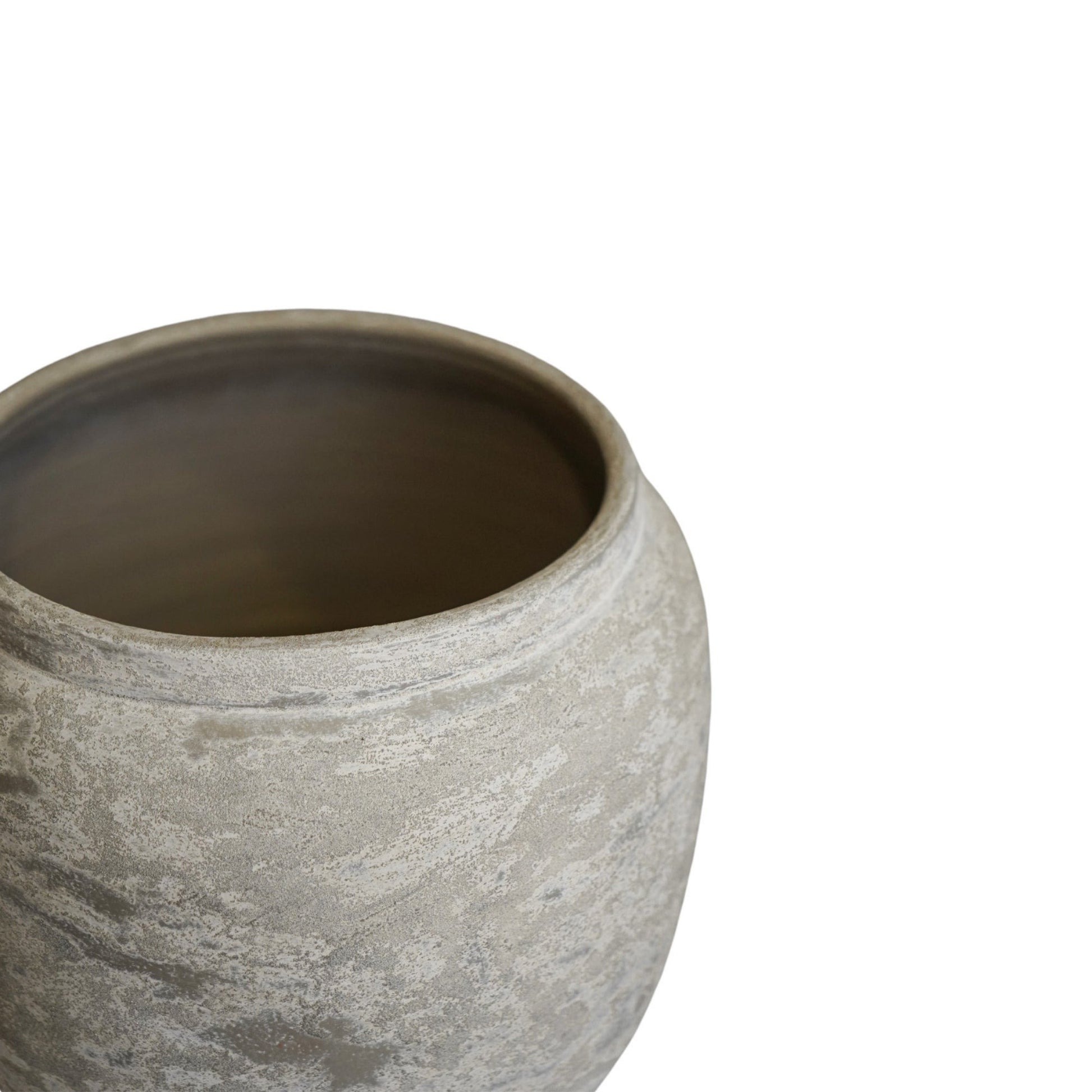 Milos Rustic Round Planter H29cm D26cm - Skandi London