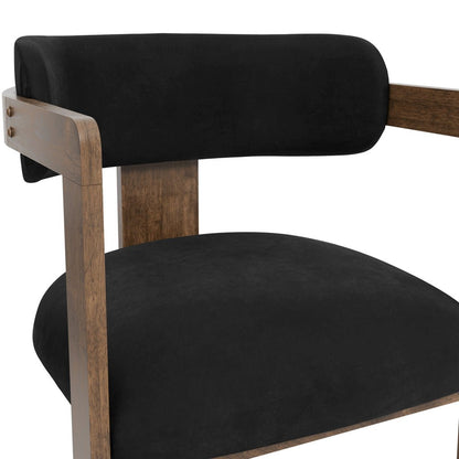 Nova Black & Walnut Dining Chair - Skandi London