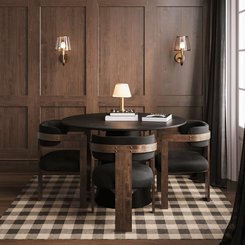 Nova Black & Walnut Dining Chair - Skandi London