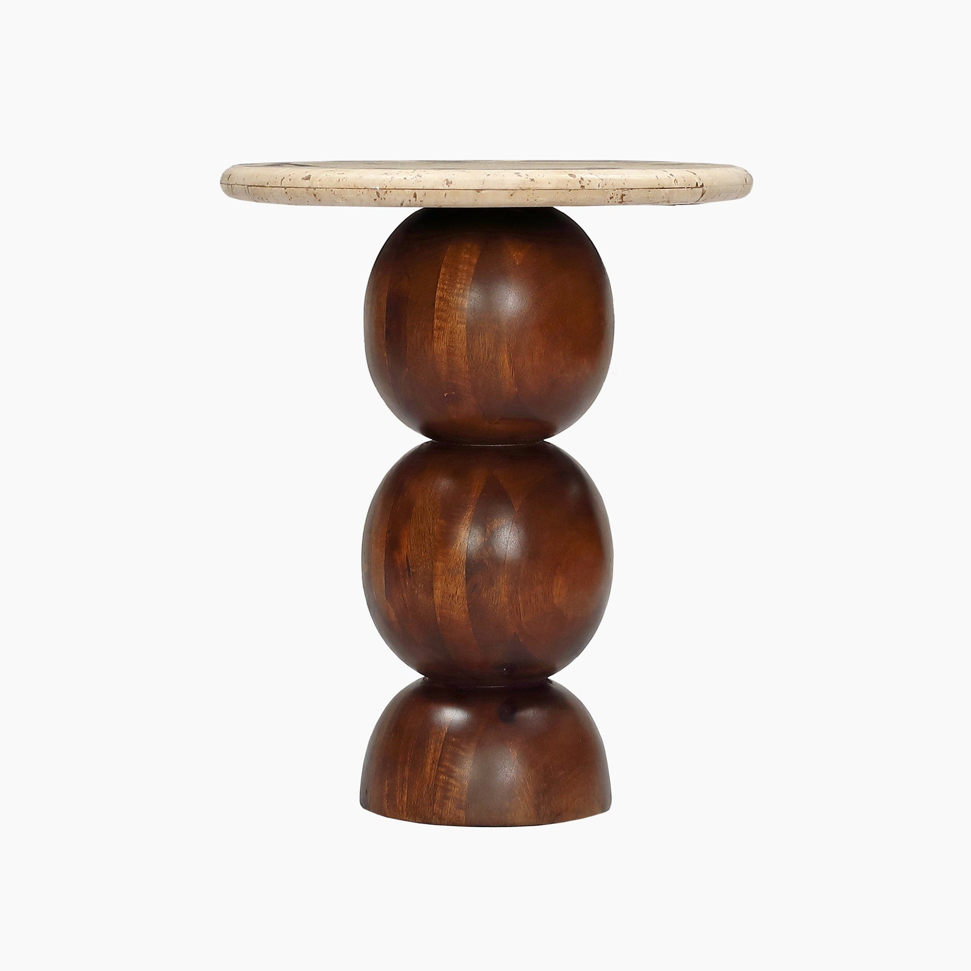 Clerkenwell Travertine Top End Table - Skandi London