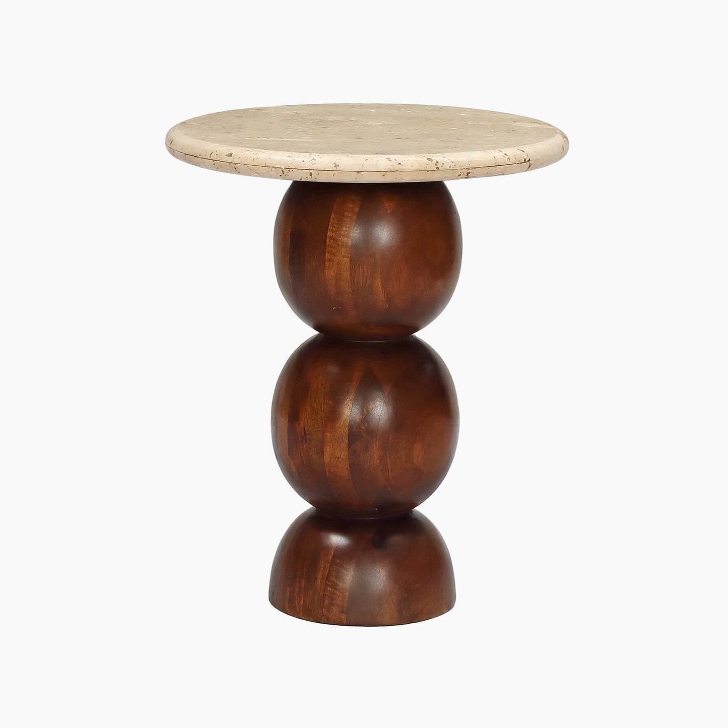 Clerkenwell Travertine Top End Table - Skandi London