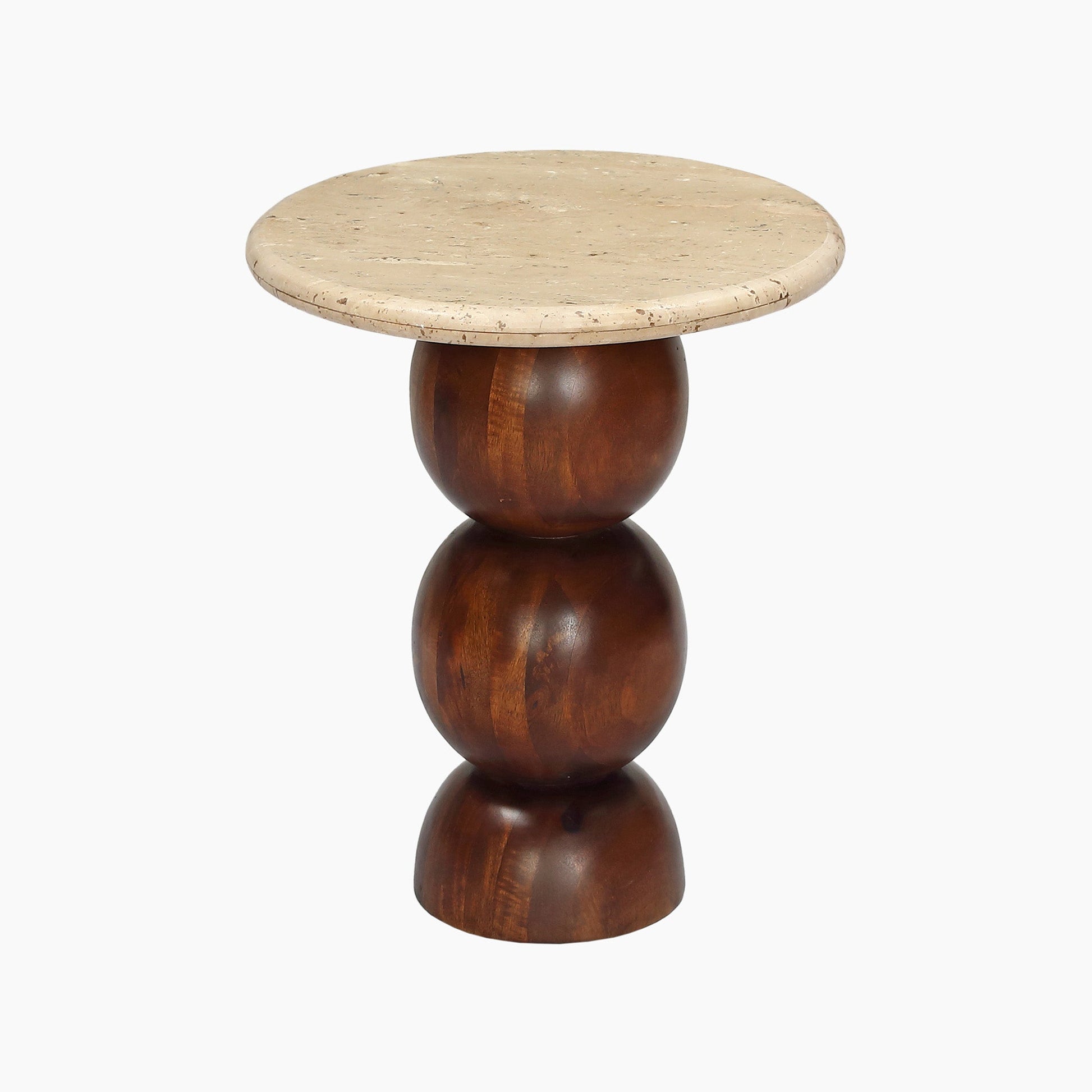 Clerkenwell Travertine Top End Table - Skandi London
