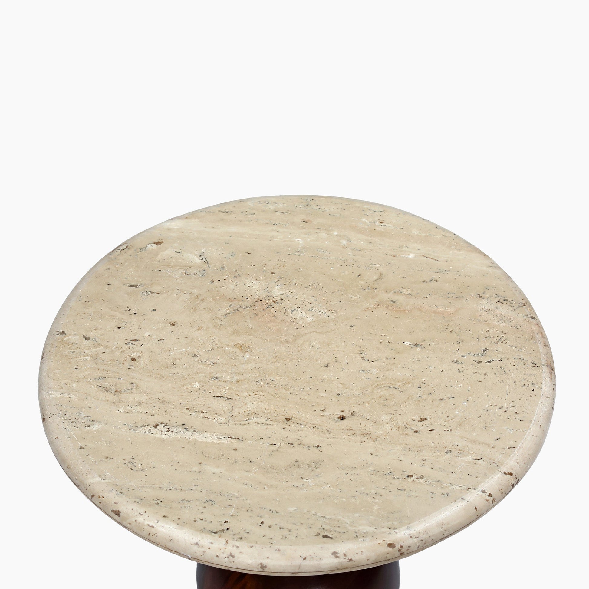 Clerkenwell Travertine Top End Table - Skandi London