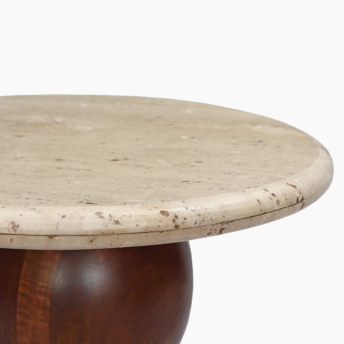 Clerkenwell Travertine Top End Table - Skandi London
