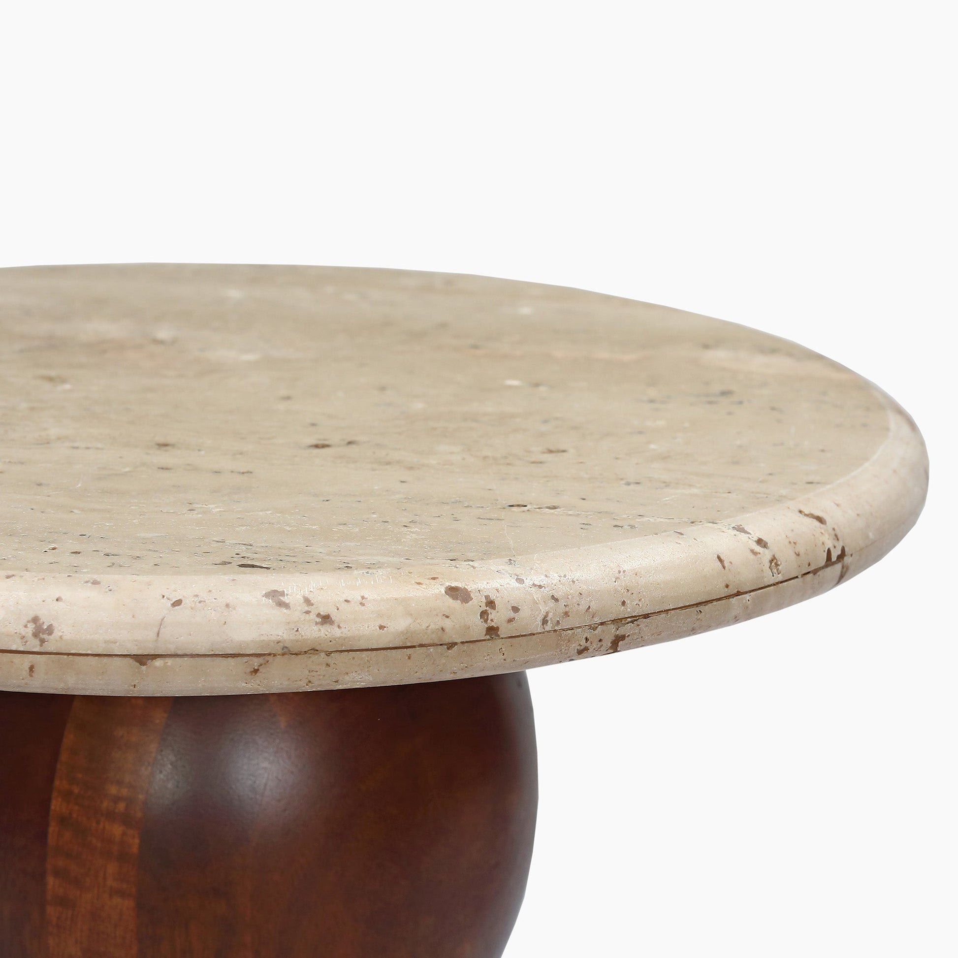 Clerkenwell Travertine Top End Table - Skandi London