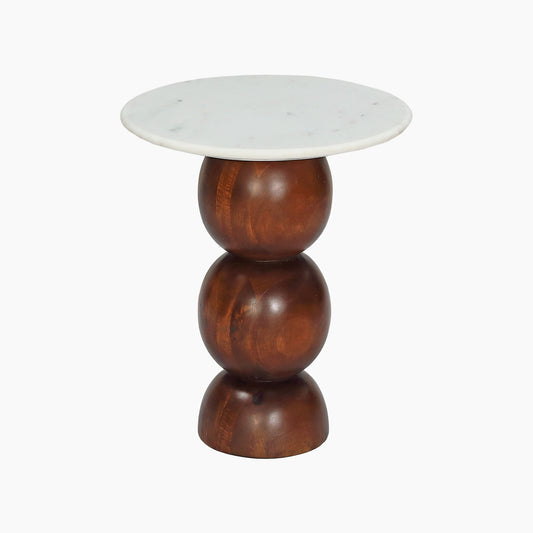 Clerkenwell White Marble Top End Table - Skandi London