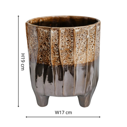 Aalesund Dark 3 Leg Planter - Skandi London