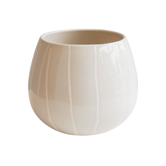 Nova Wax Relief Cream Planter H18cm D23cm - Skandi London