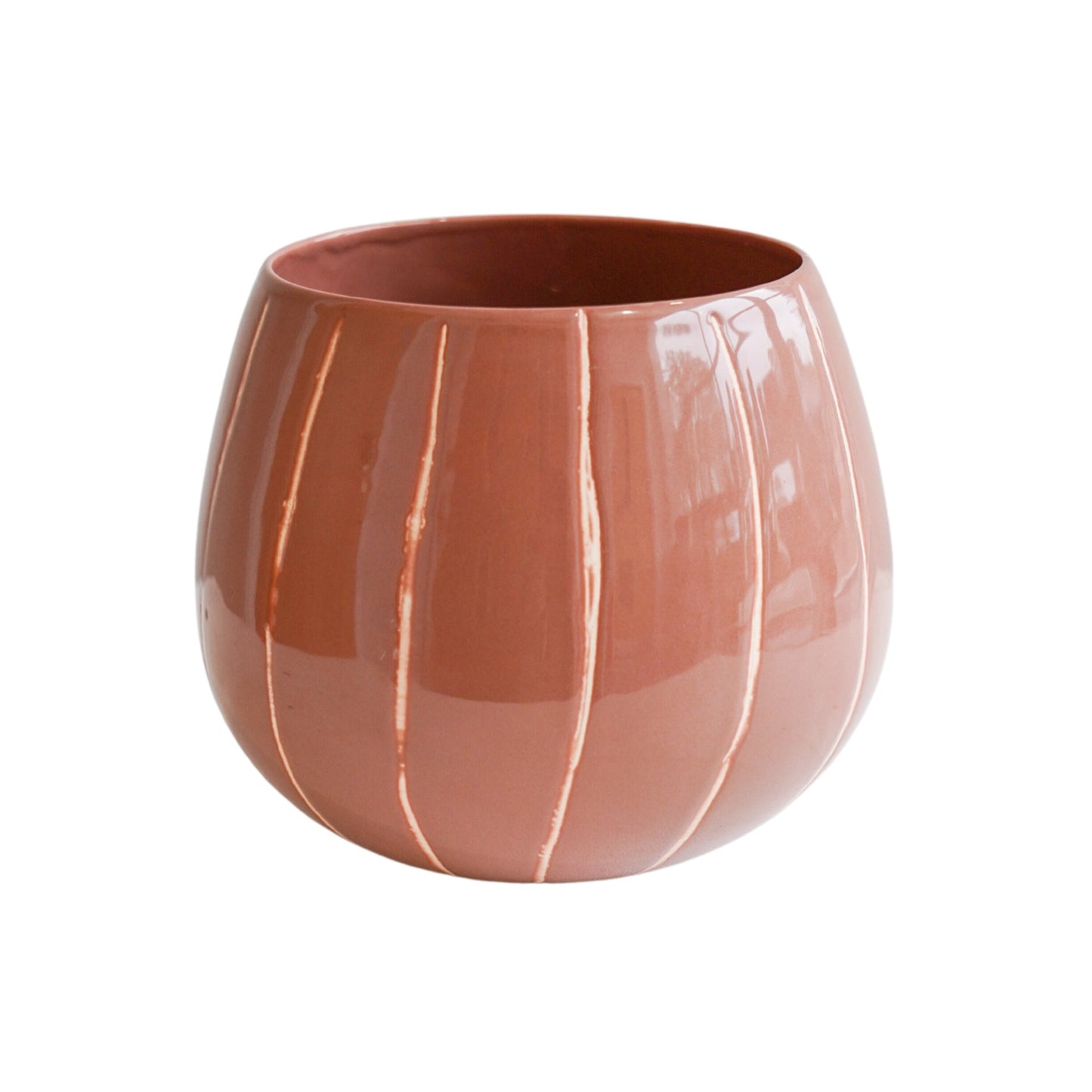 Nova Wax Relief Rose Planter H18cm D23cm - Skandi London
