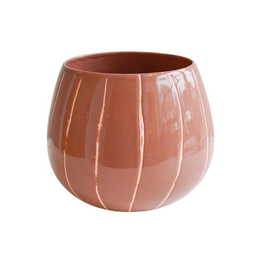Nova Wax Relief Rose Planter H18cm D23cm - Skandi London