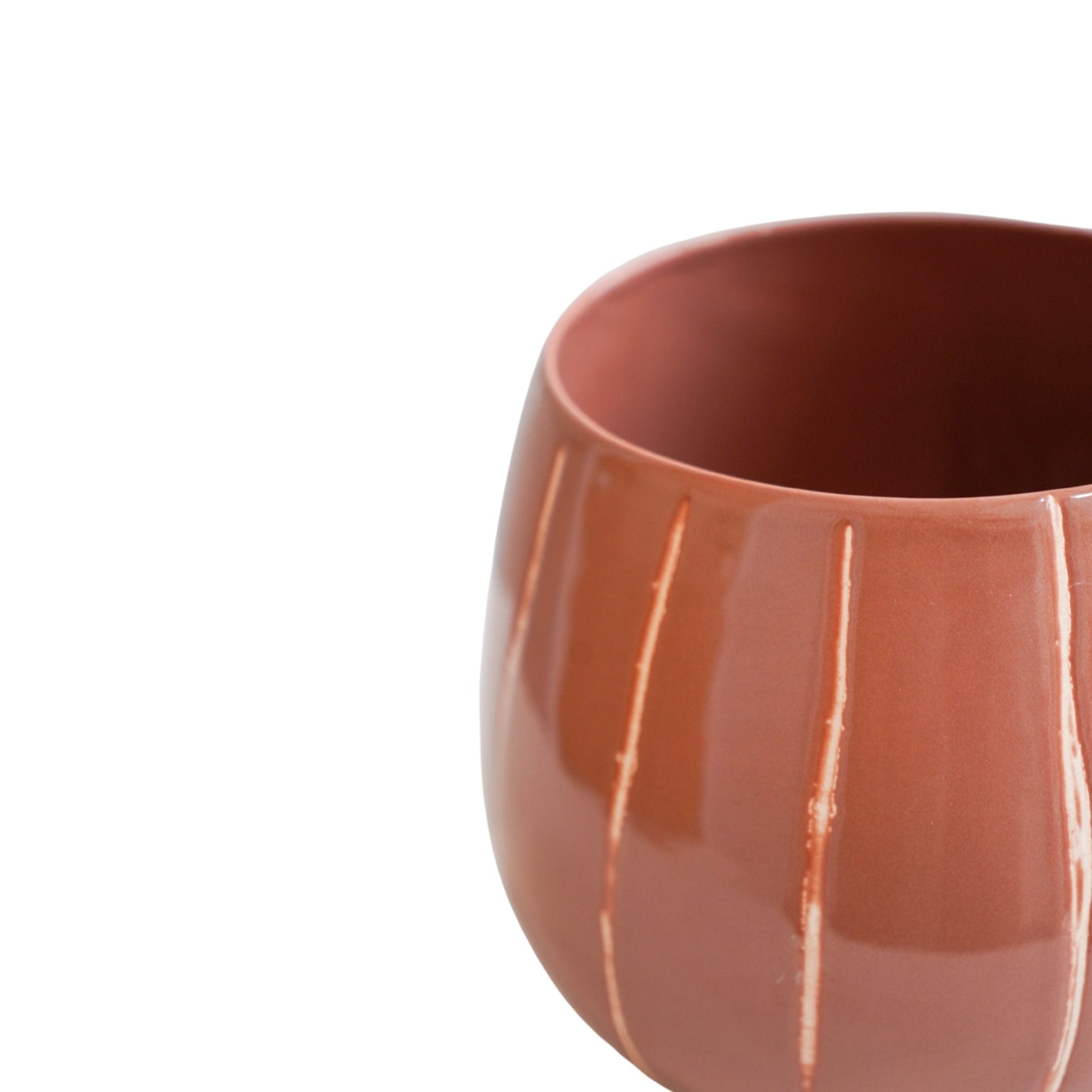 Nova Wax Relief Rose Planter H18cm D23cm - Skandi London