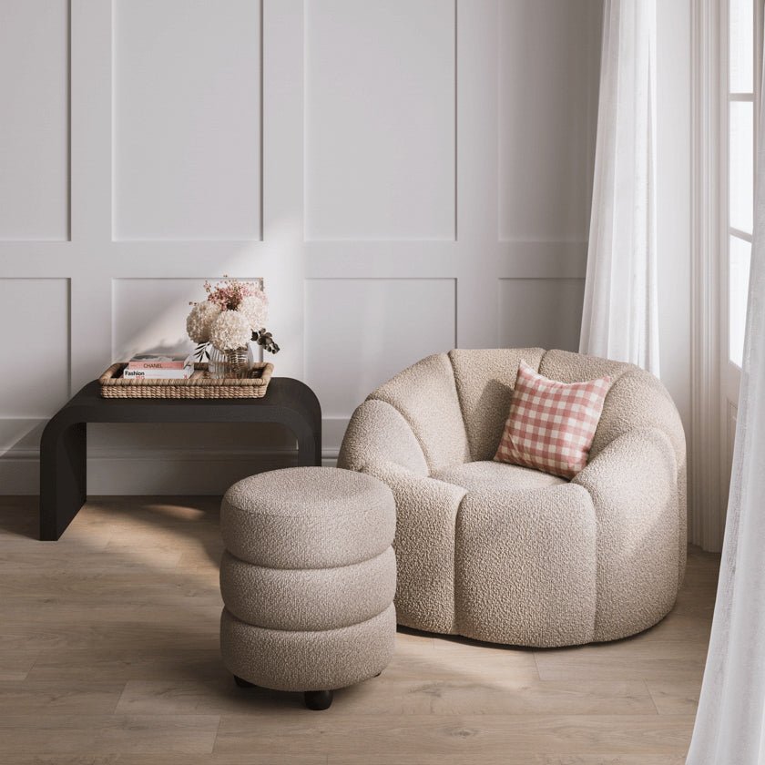 Nova Buff Swivel Chair - Skandi London