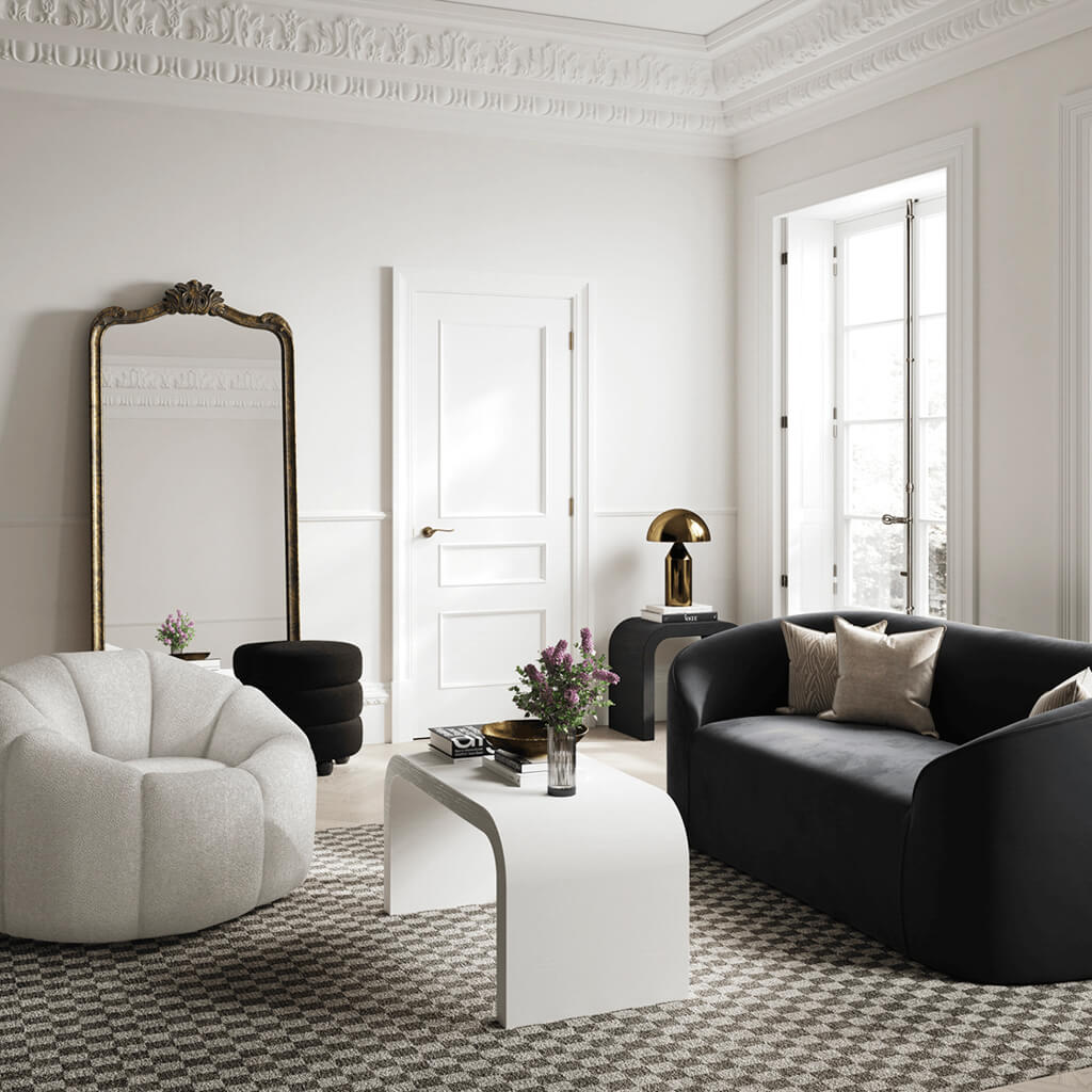 Nova Ivory Swivel Chair - Skandi London