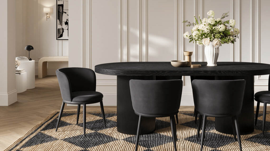 Nova Black & Black Dining Chair - Skandi London
