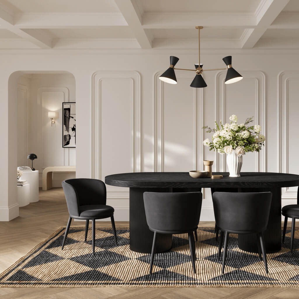 Nova Black & Black Dining Chair - Skandi London