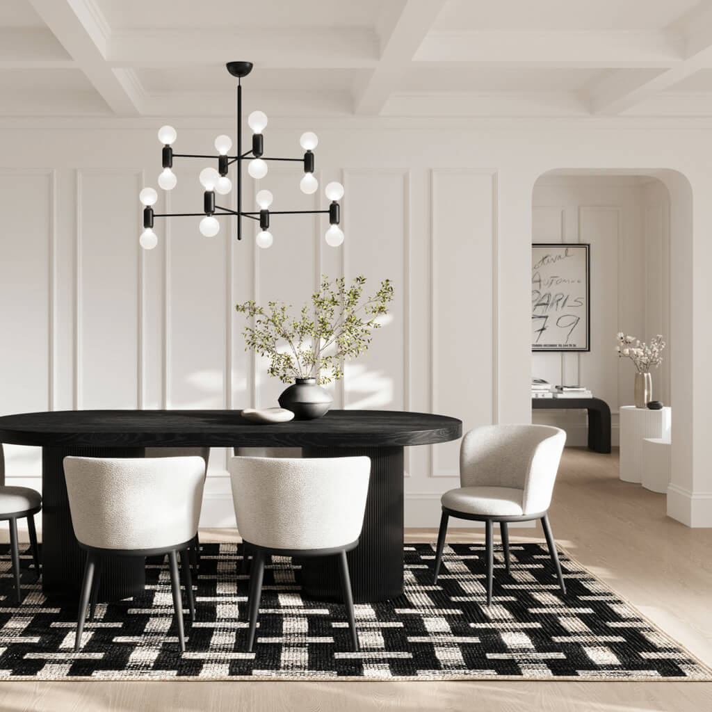Nova Ivory & Black Dining Chair - Skandi London