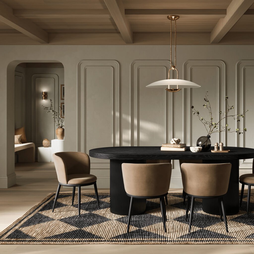 Nova Mole & Black Dining Chair - Skandi London