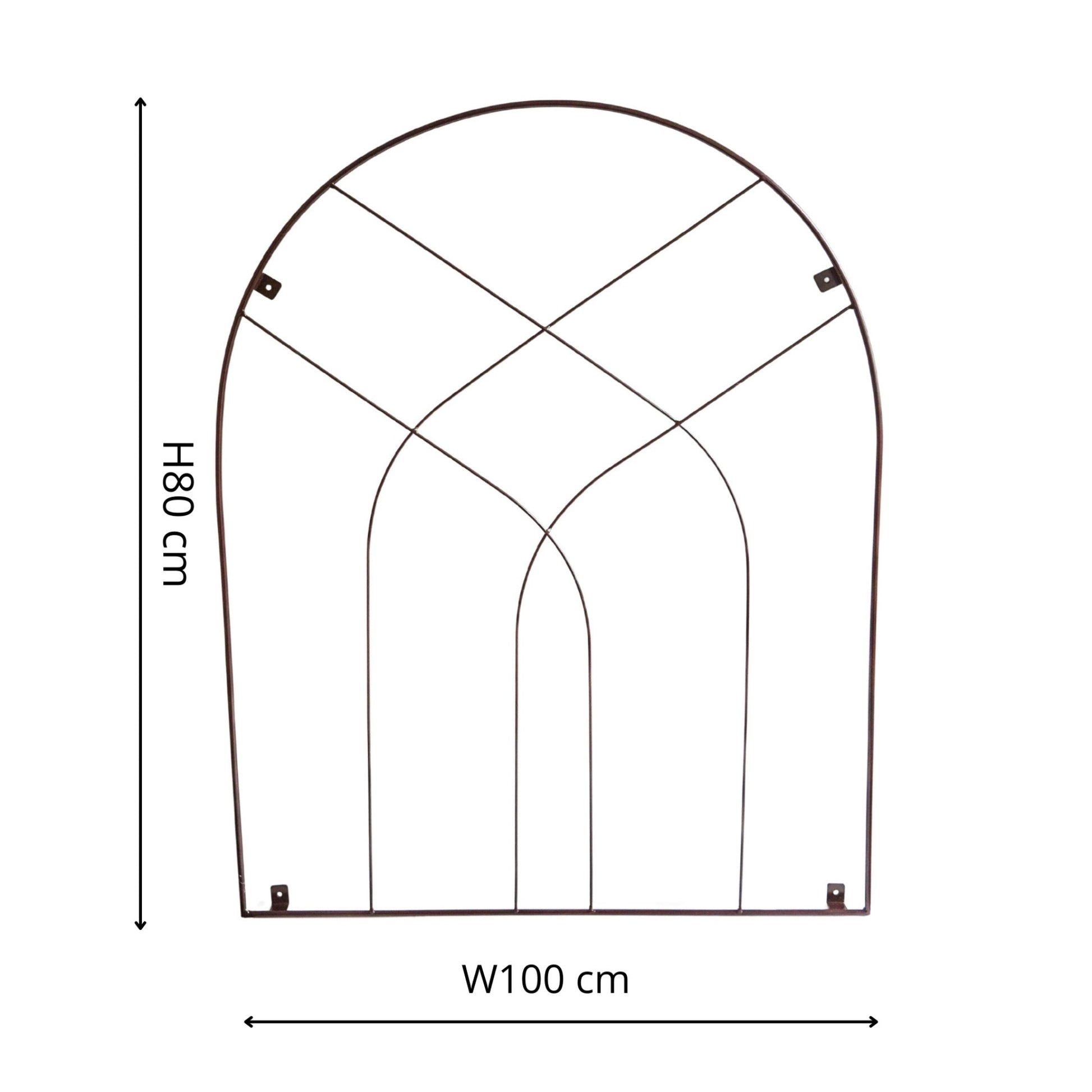 Outdoor Arch Trellis Bronze H100cm W80cm - Skandi London