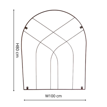 Outdoor Arch Trellis Bronze H100cm W80cm - Skandi London