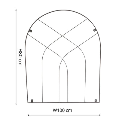 Outdoor Arch Trellis Zinc H100cm W80cm - Skandi London