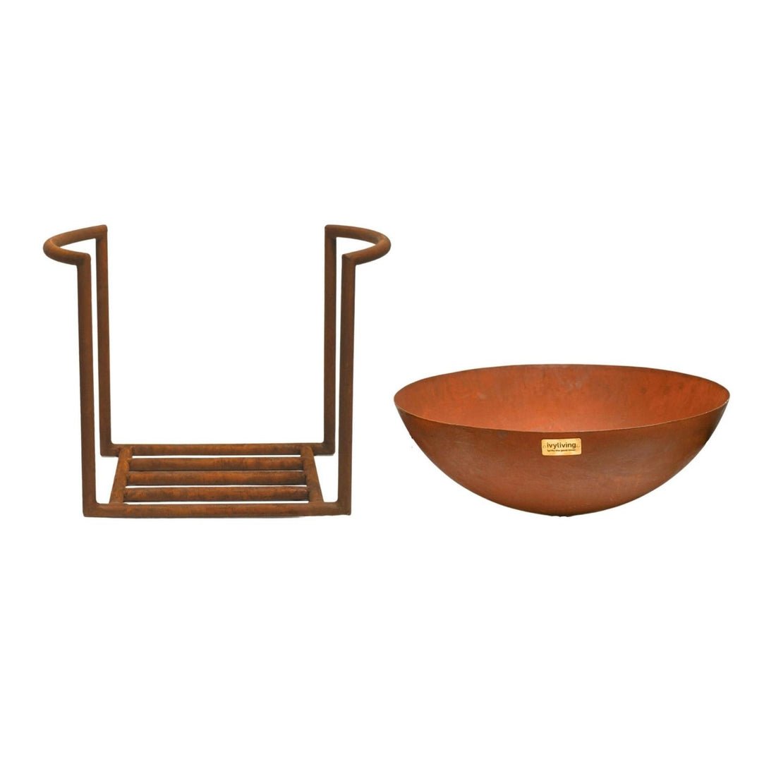 Outdoor Valentin Cast Iron Fire Pit in Rust - X Large - Skandi London