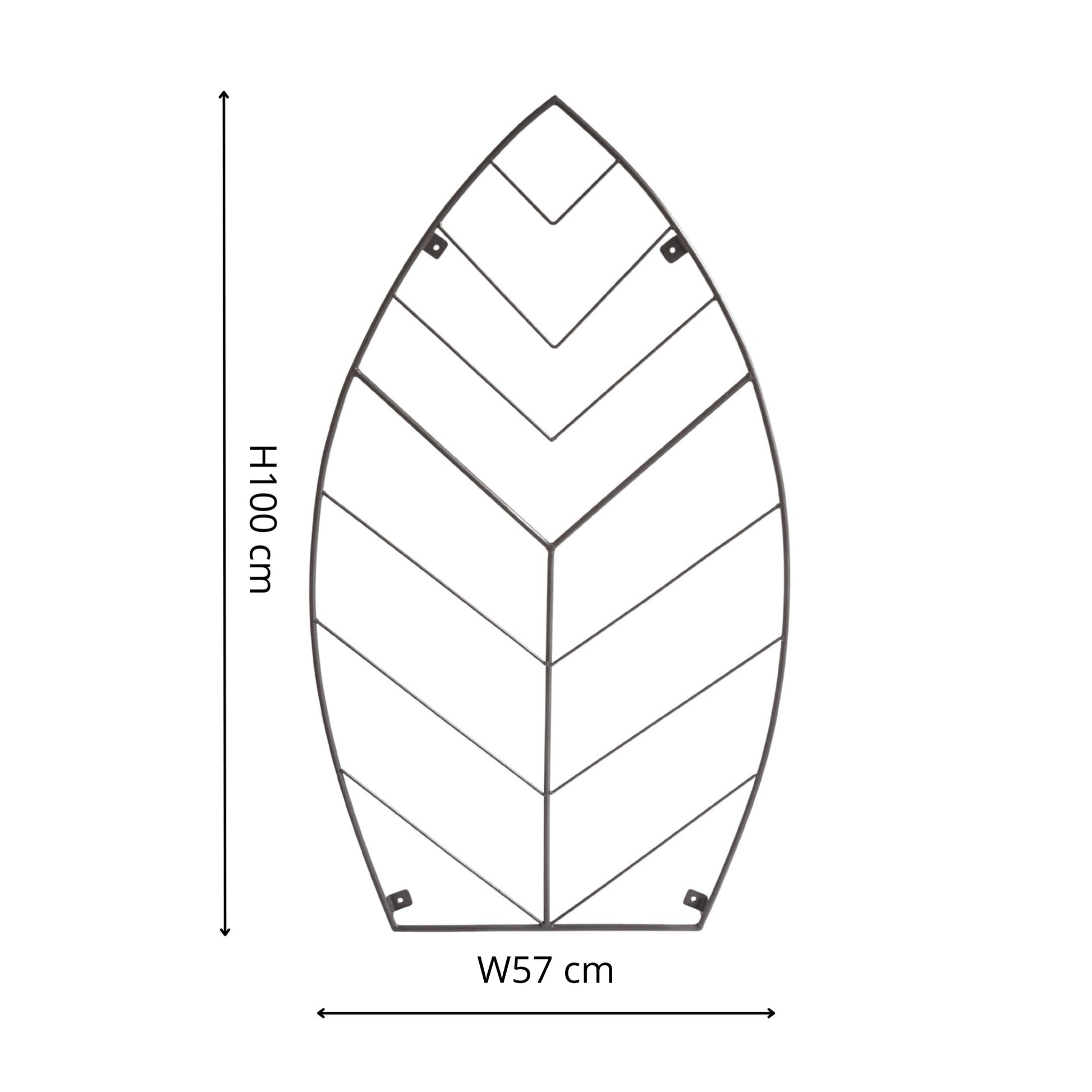 Outdoor Leaf Trellis Bronze H100cm W57cm - Skandi London