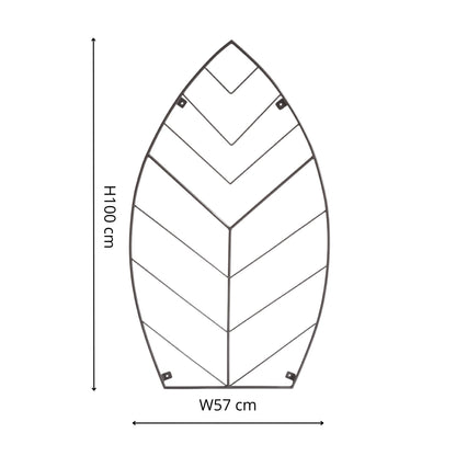 Outdoor Leaf Trellis Bronze H100cm W57cm - Skandi London