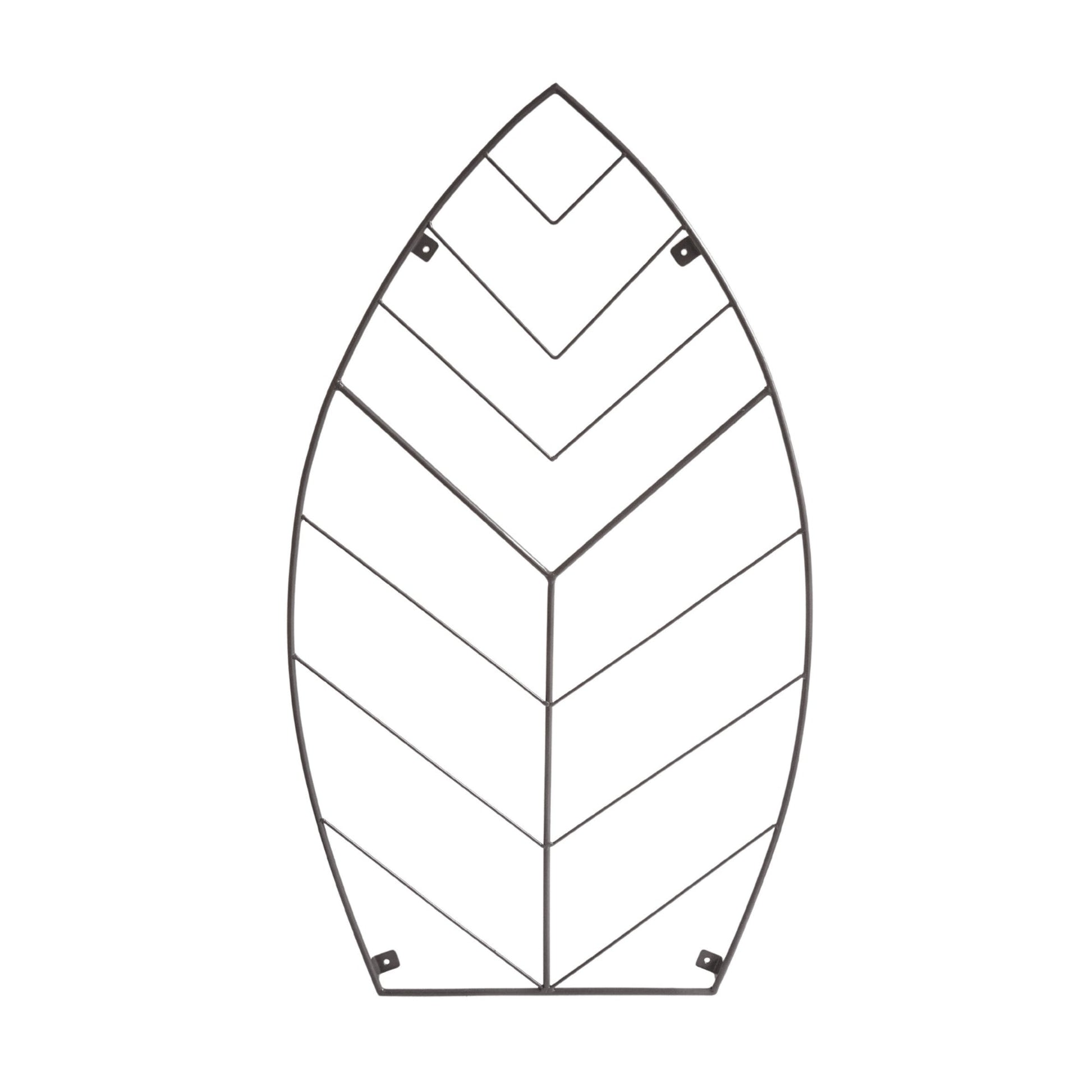 Outdoor Leaf Trellis Zinc H100cm W57cm - Skandi London