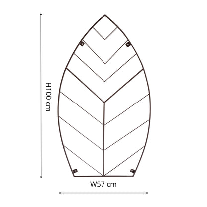 Outdoor Leaf Trellis Zinc H100cm W57cm - Skandi London