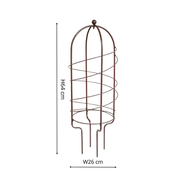 Outdoor Pot Plant Support Bronze H64cm D26cm - Skandi London