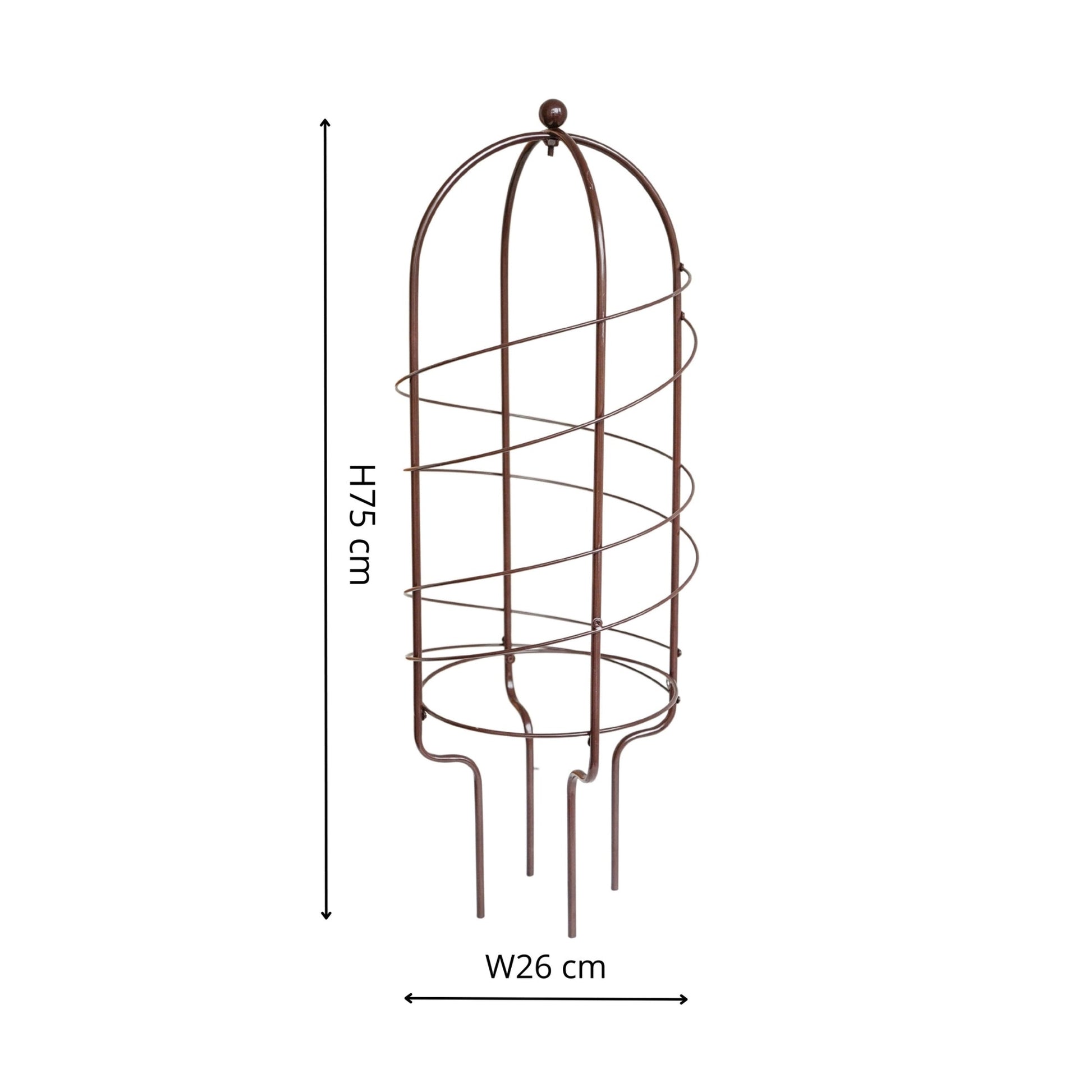 Outdoor Pot Plant Support Bronze H75cm D26cm - Skandi London