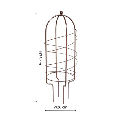 Outdoor Pot Plant Support Bronze H75cm D26cm - Skandi London