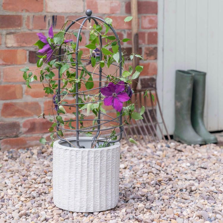 Outdoor Pot Plant Support Zinc H64cm D26cm - Skandi London