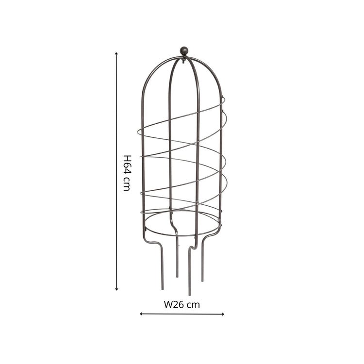 Outdoor Pot Plant Support Zinc H64cm D26cm - Skandi London