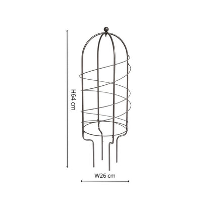 Outdoor Pot Plant Support Zinc H64cm D26cm - Skandi London