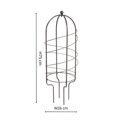 Outdoor Pot Plant Support Zinc H75cm D26cm - Skandi London