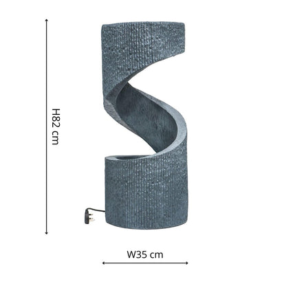 Skandi London Outdoor Spiral Water Feature Cement - Skandi London