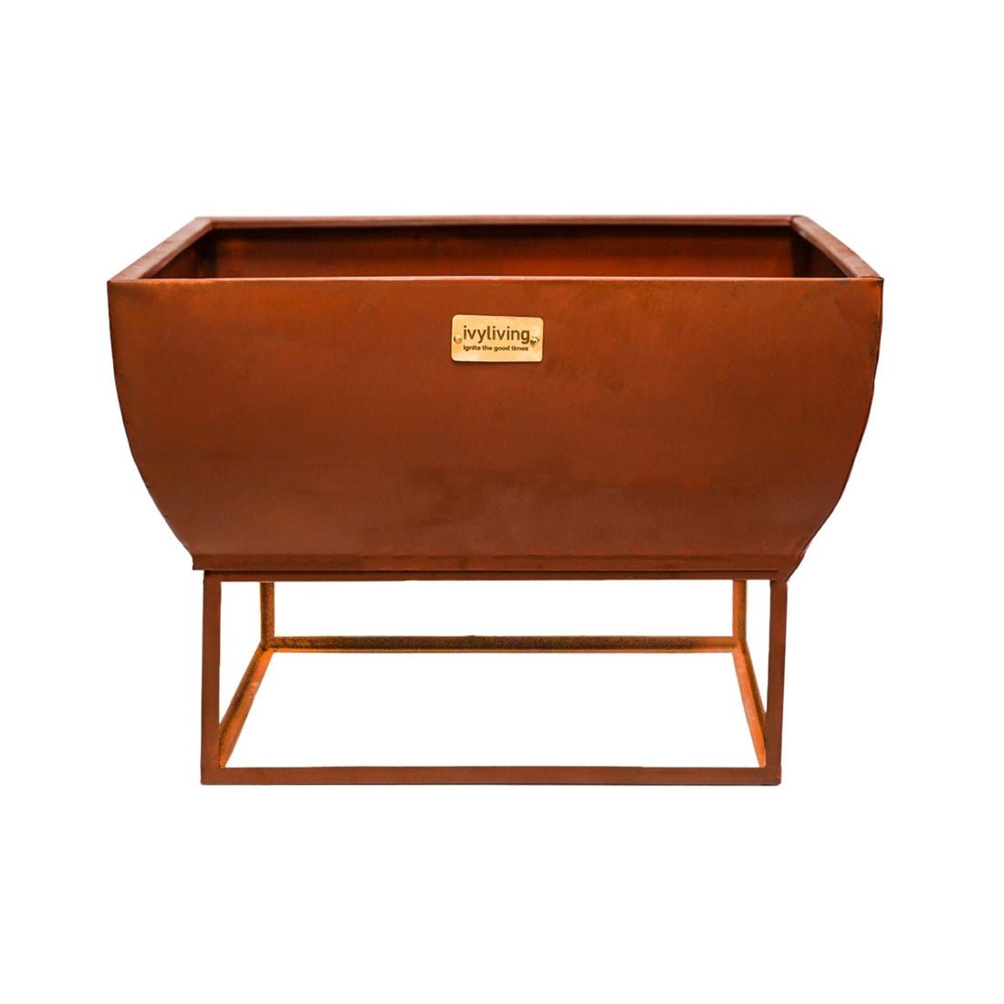 Outdoor Vigga Fire Pit Rust Iron - Skandi London