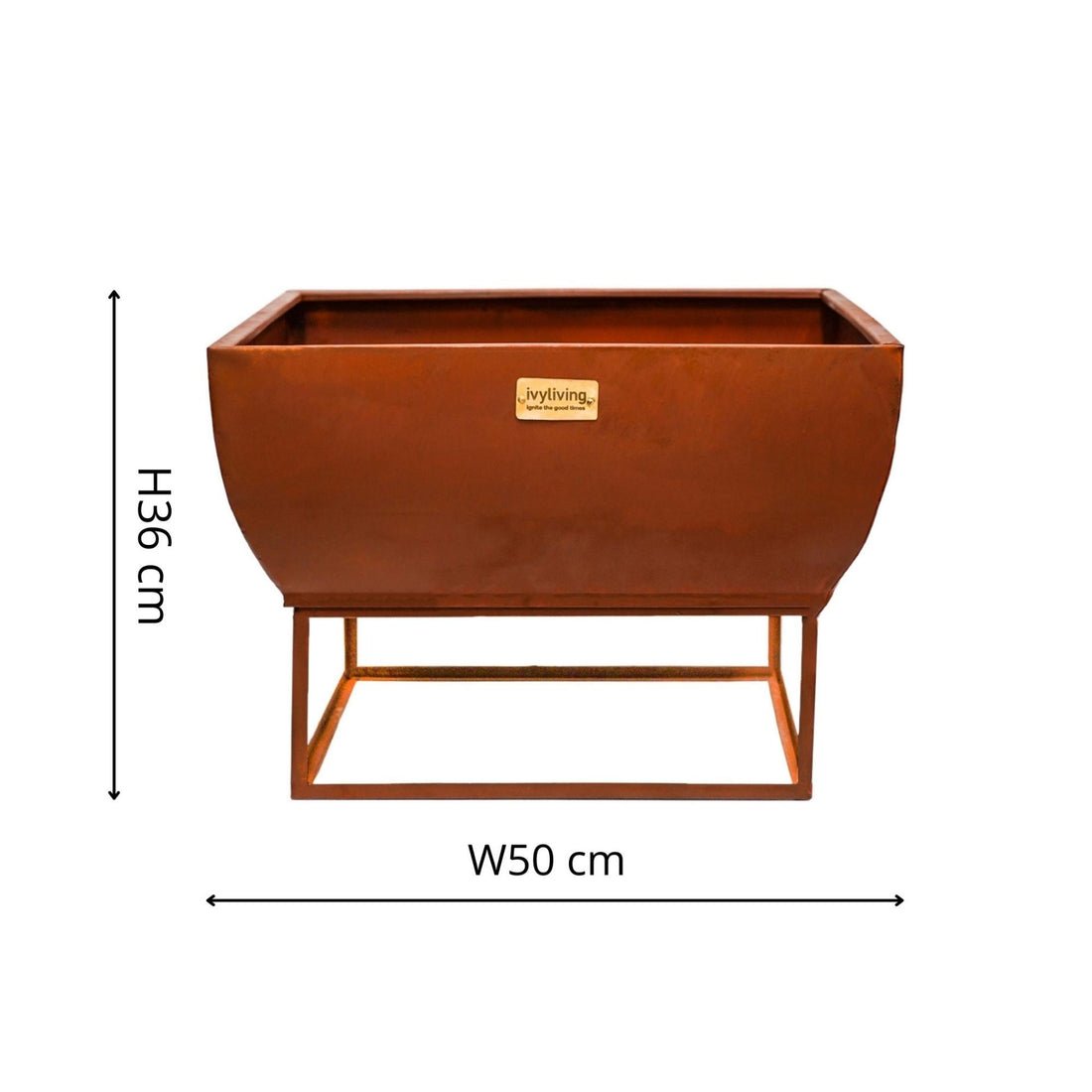 Outdoor Vigga Fire Pit Rust Iron - Skandi London